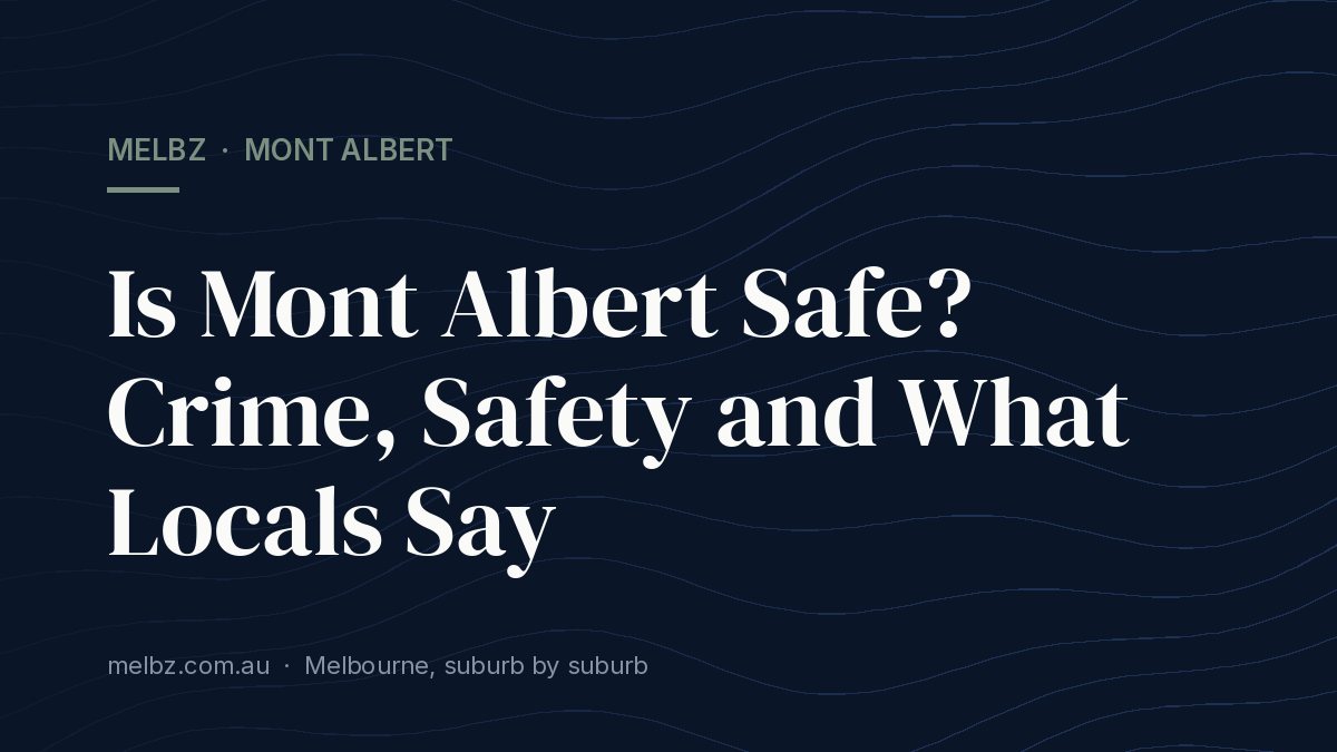 Title card: Is Mont Albert Safe? Crime, Safety and What Locals Say