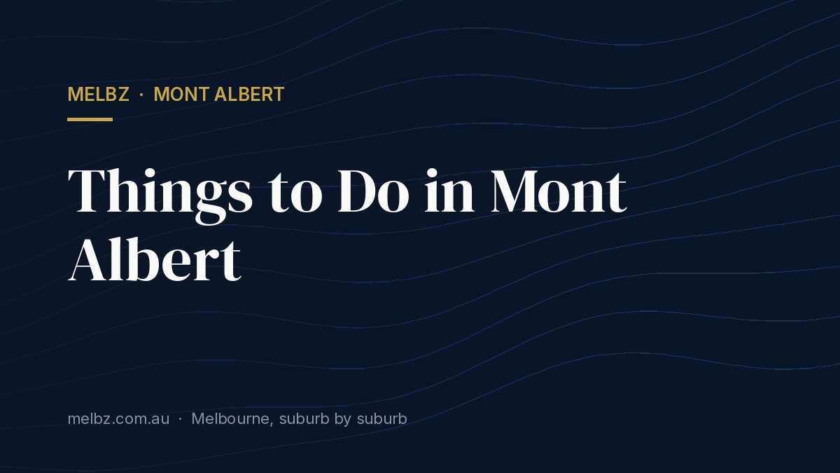 Title card: Things to Do in Mont Albert