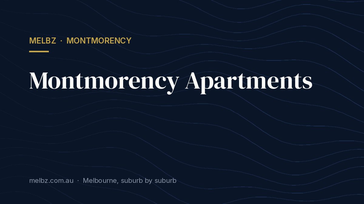 Title card: Montmorency Apartments