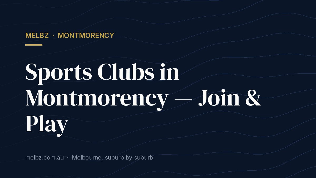 Title card: Sports Clubs in Montmorency — Join & Play