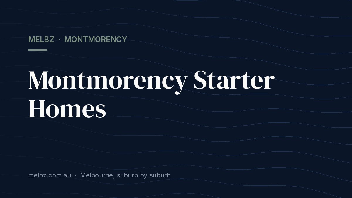 Title card: Montmorency Starter Homes