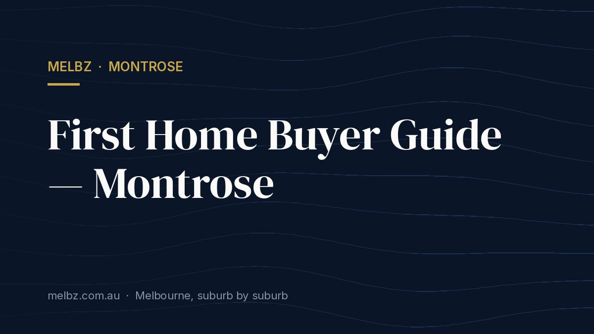 Title card: First Home Buyer Guide — Montrose
