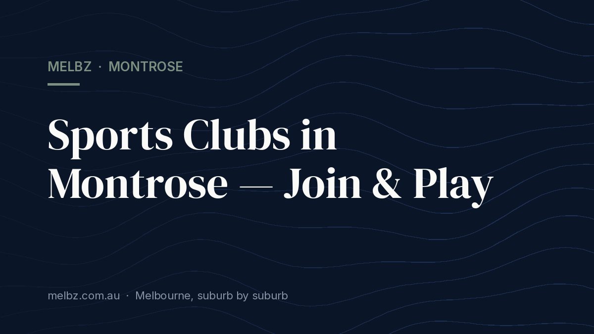 Title card: Sports Clubs in Montrose — Join & Play