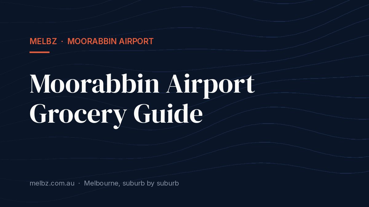 Title card: Moorabbin Airport Grocery Guide