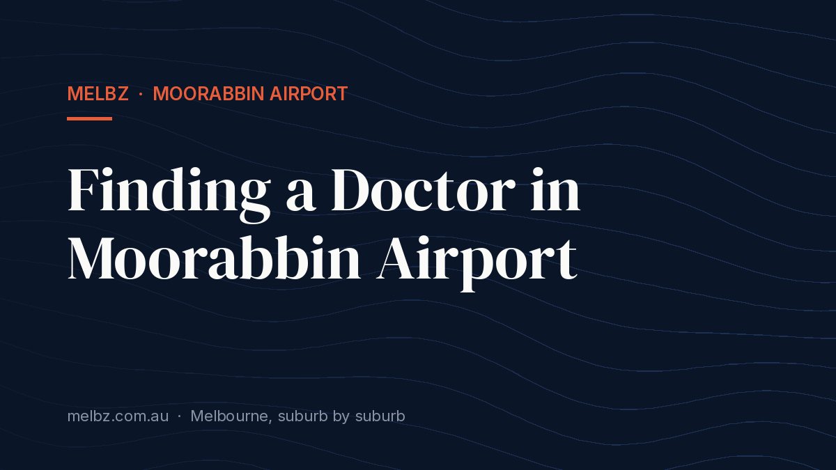 Title card: Finding a Doctor in Moorabbin Airport