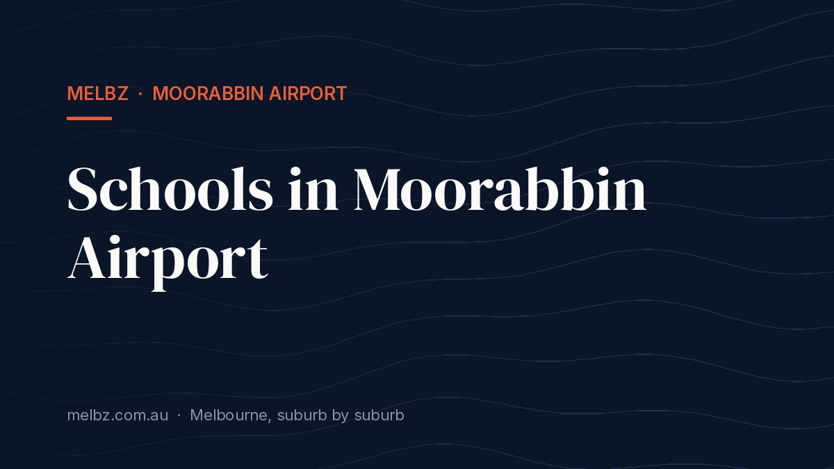 Title card: Schools in Moorabbin Airport