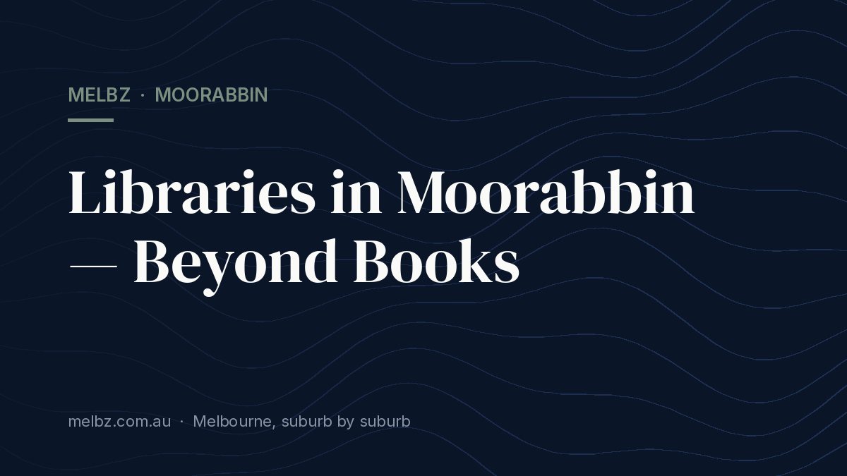 Title card: Libraries in Moorabbin — Beyond Books