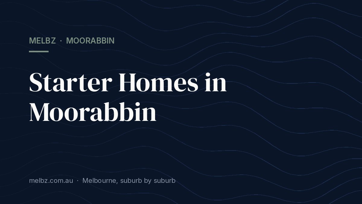 Title card: Starter Homes in Moorabbin