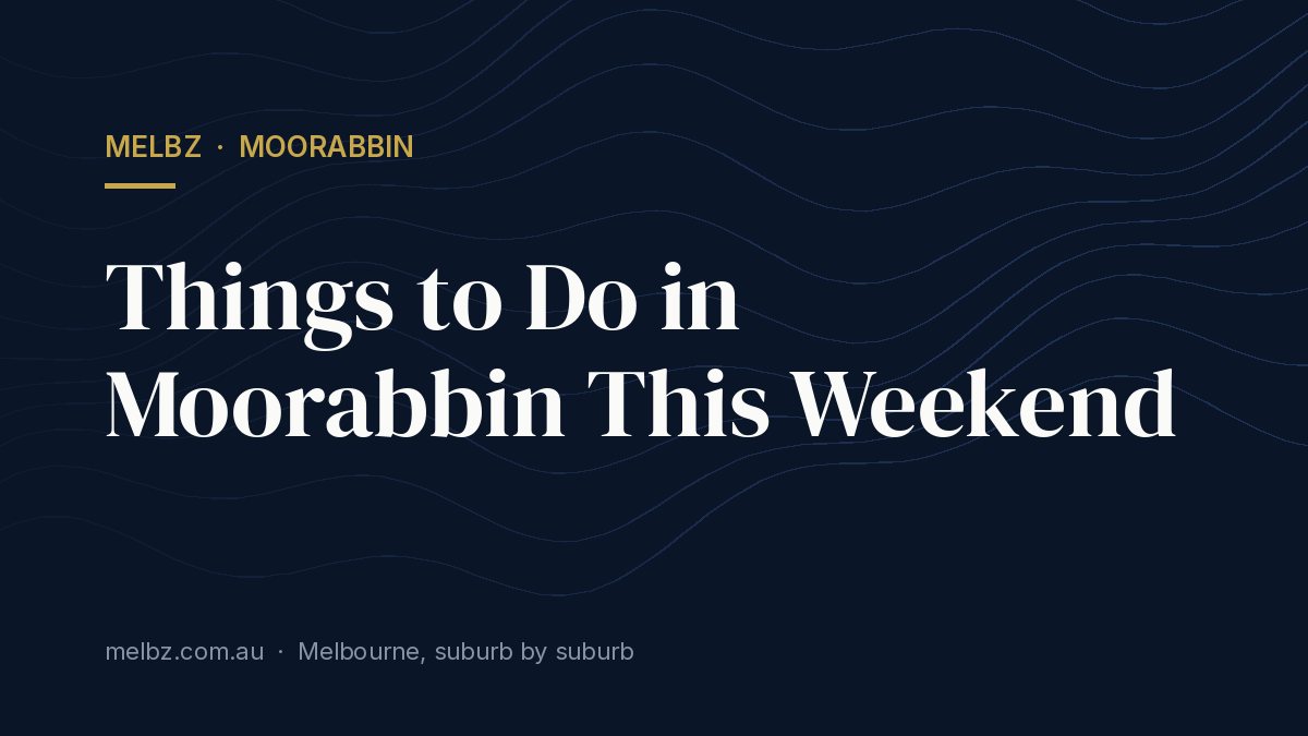 Title card: Things to Do in Moorabbin This Weekend