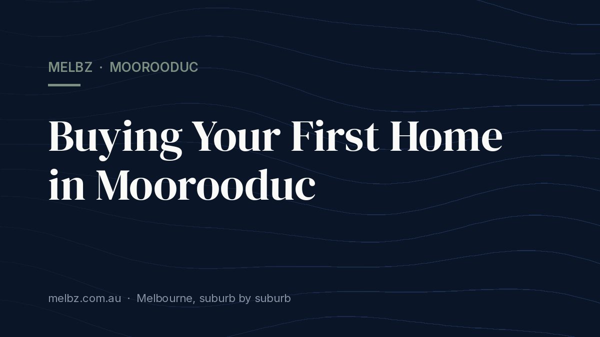 Title card: Buying Your First Home in Moorooduc