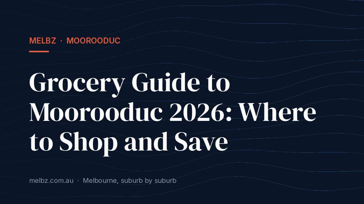 Title card: Grocery Guide to Moorooduc 2026: Where to Shop and Save