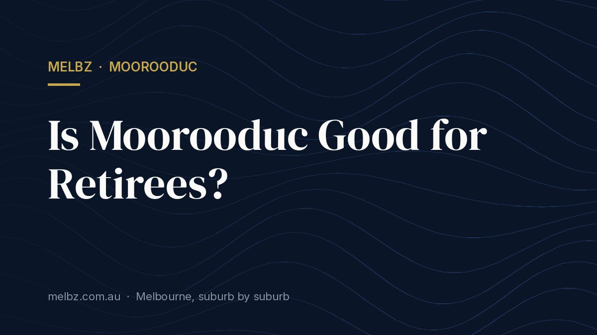 Title card: Is Moorooduc Good for Retirees?