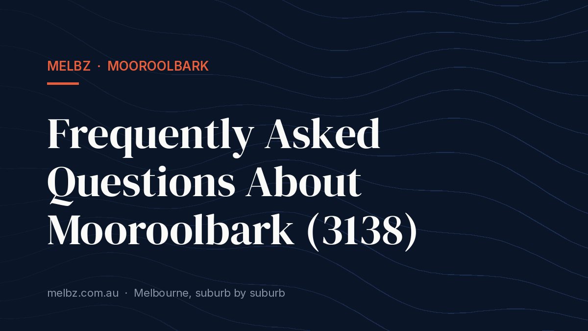 Title card: Frequently Asked Questions About Mooroolbark (3138)