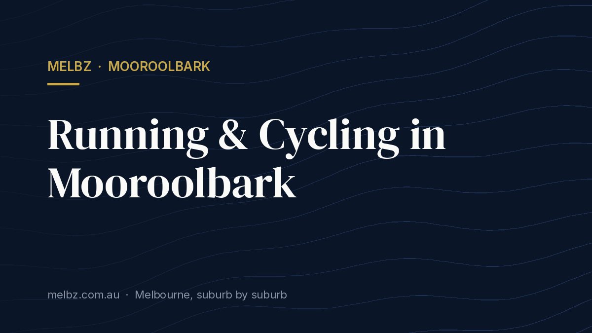 Title card: Running & Cycling in Mooroolbark