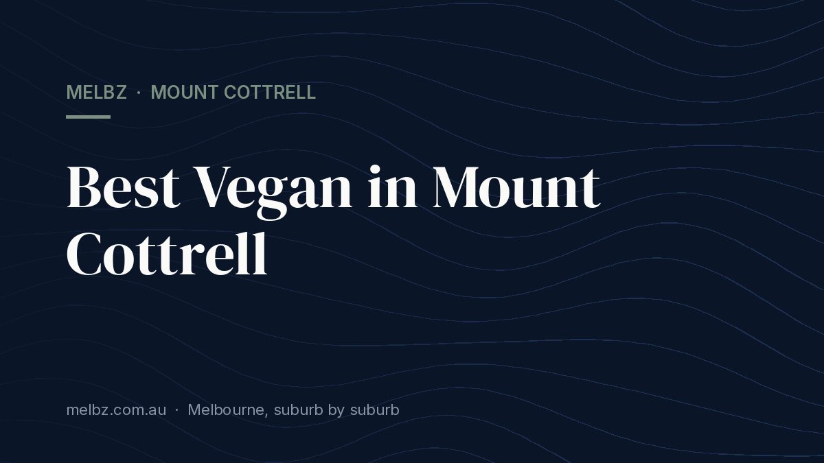 Title card: Best Vegan in Mount Cottrell