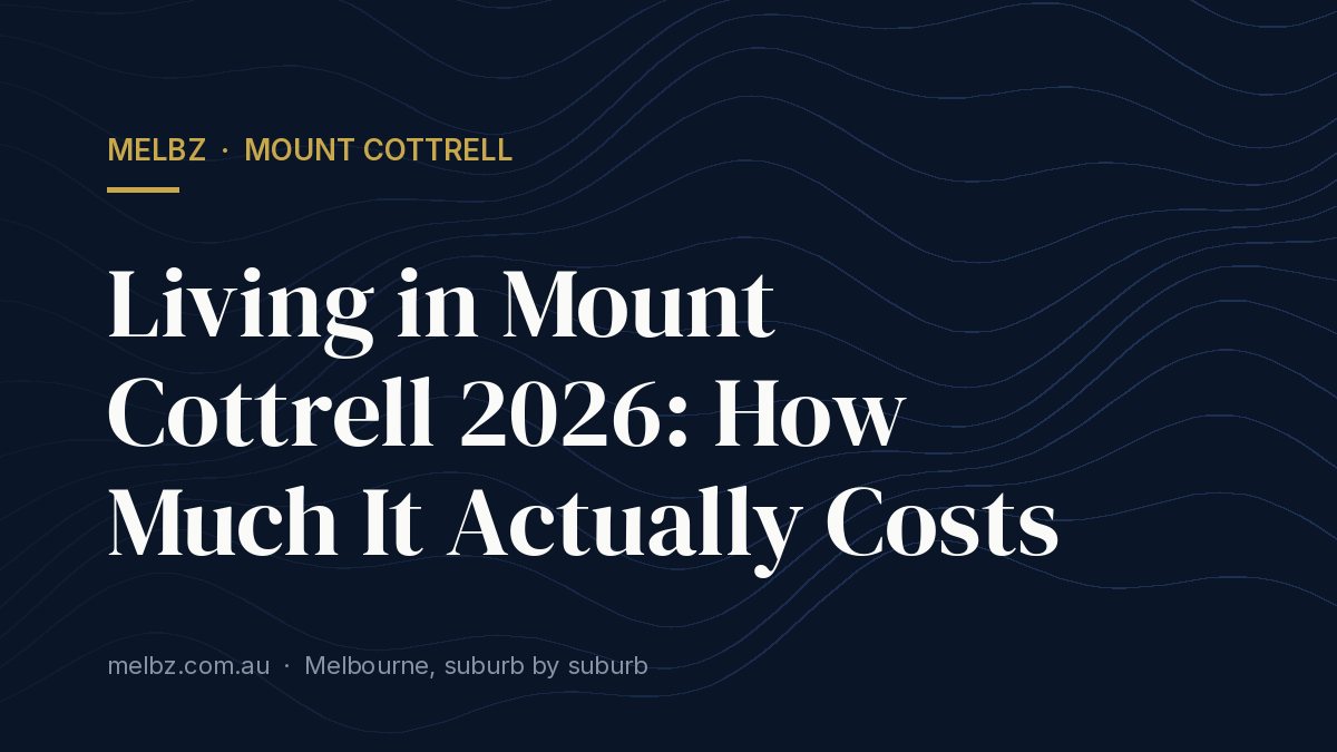 Title card: Living in Mount Cottrell 2026: How Much It Actually Costs