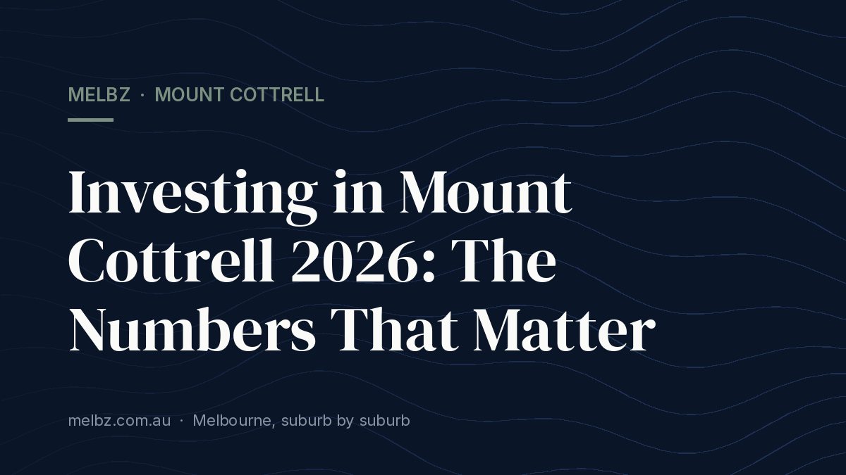 Title card: Investing in Mount Cottrell 2026: The Numbers That Matter