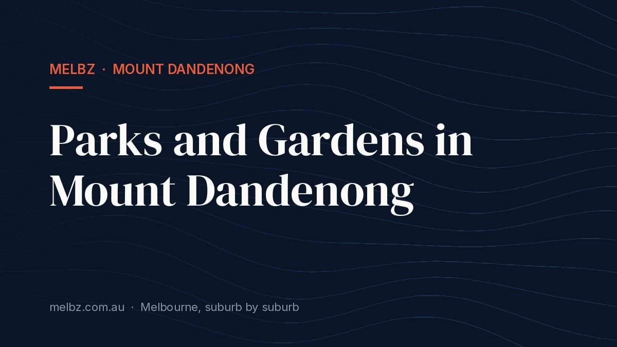 Title card: Parks and Gardens in Mount Dandenong
