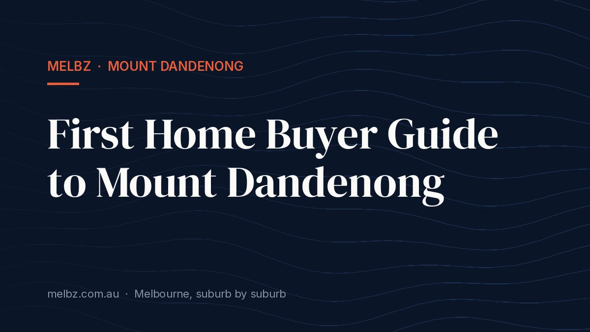 Title card: First Home Buyer Guide to Mount Dandenong