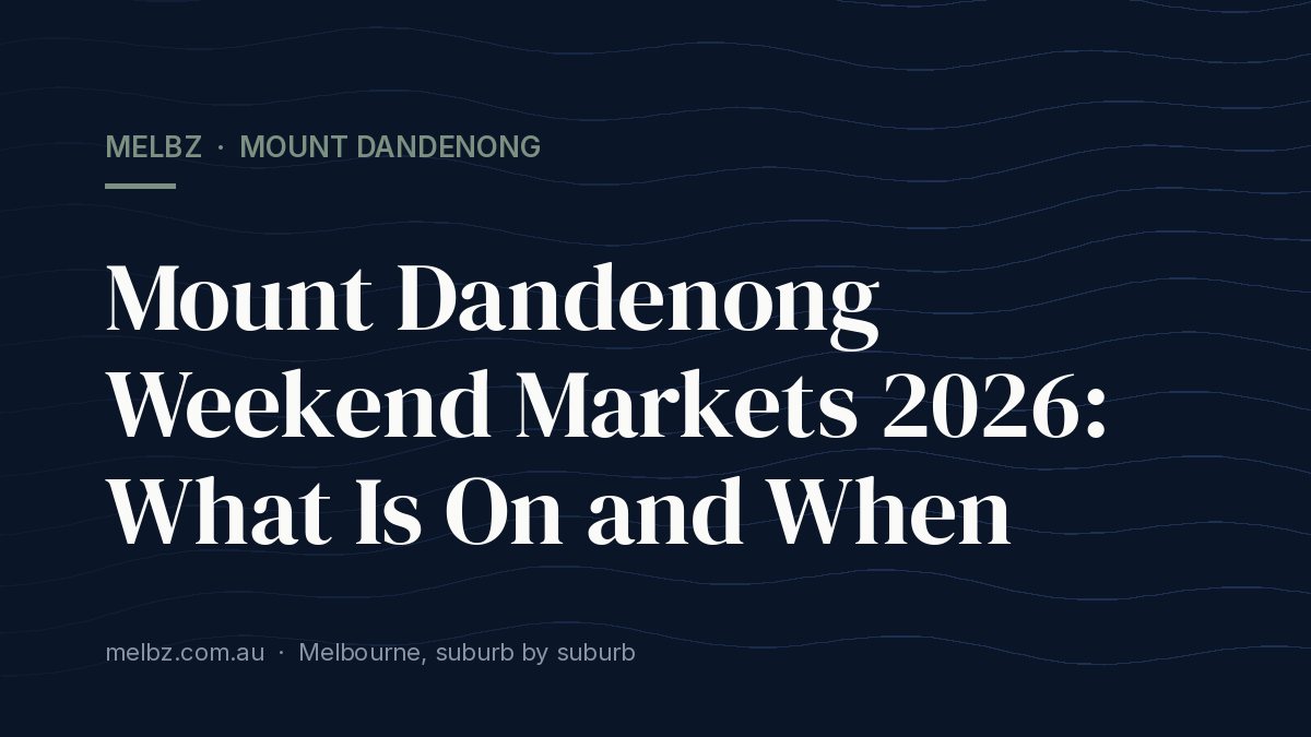 Title card: Mount Dandenong Weekend Markets 2026: What Is On and When