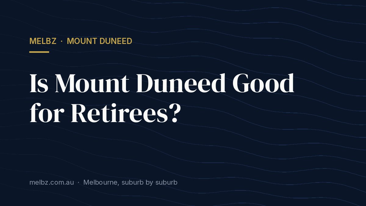 Title card: Is Mount Duneed Good for Retirees?