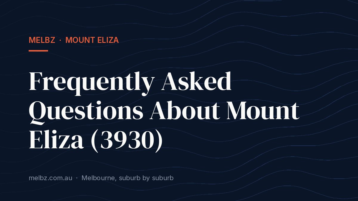 Title card: Frequently Asked Questions About Mount Eliza (3930)