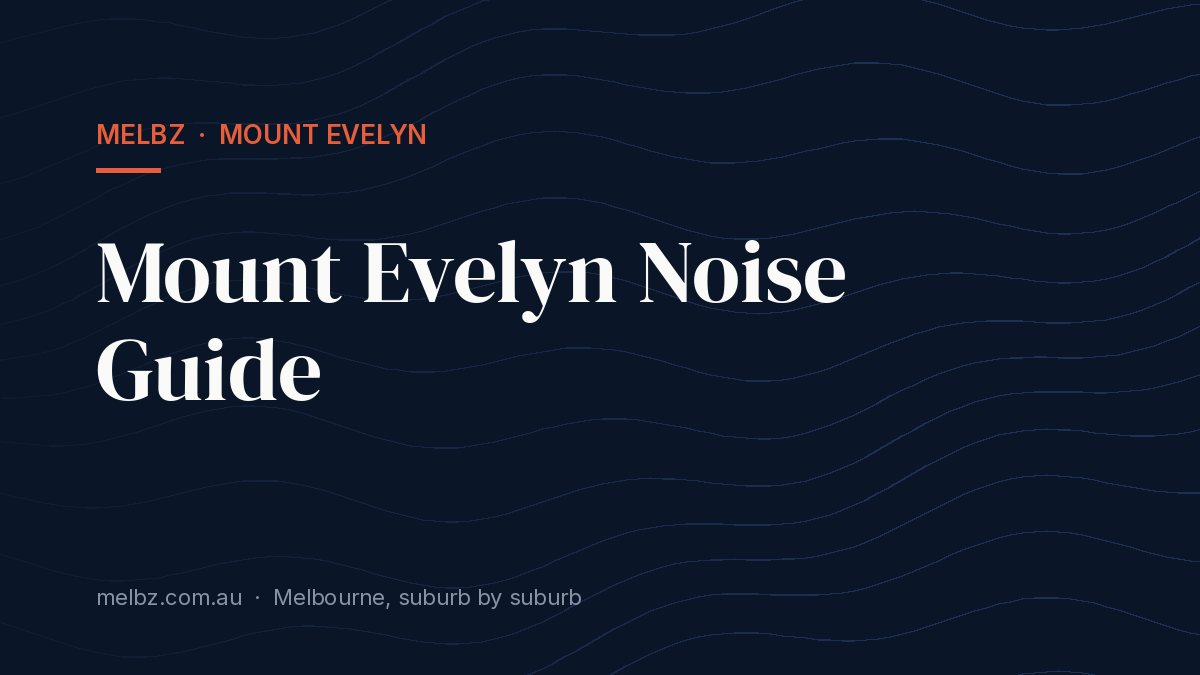 Title card: Mount Evelyn Noise Guide