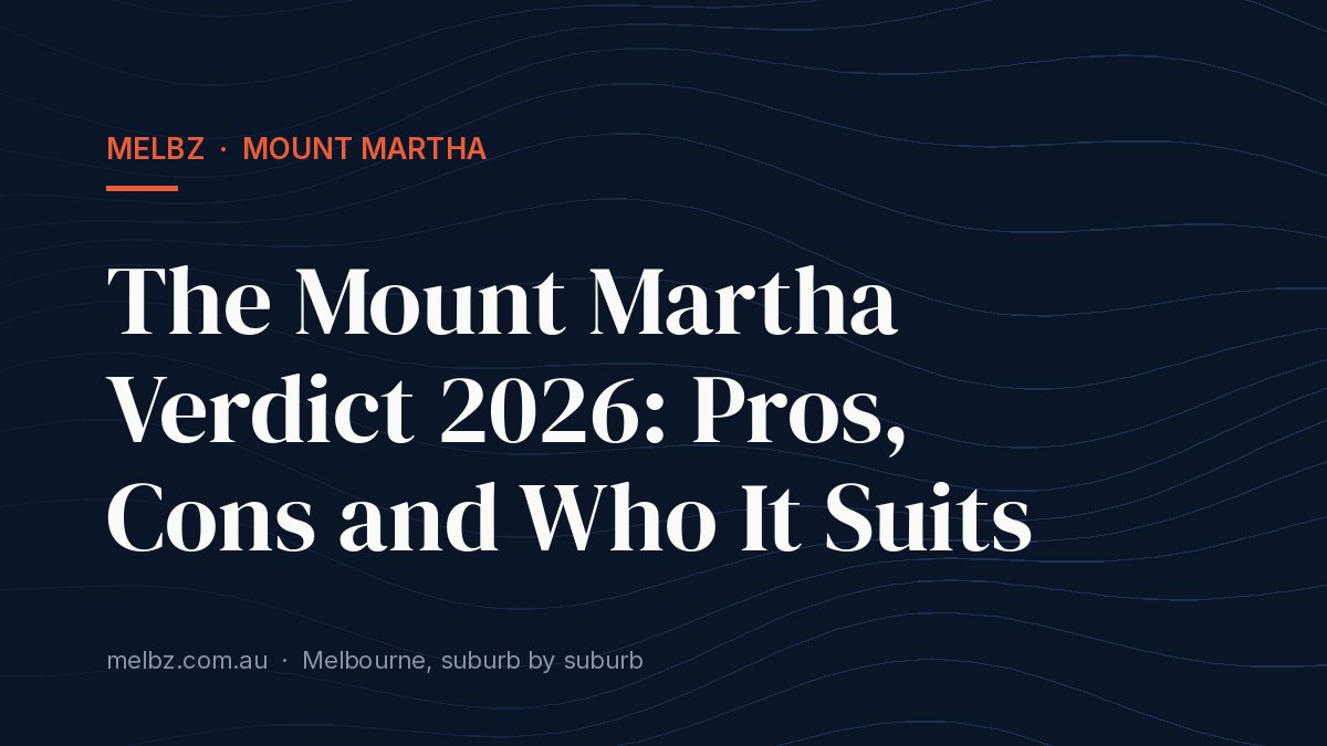 Title card: The Mount Martha Verdict 2026: Pros, Cons and Who It Suits