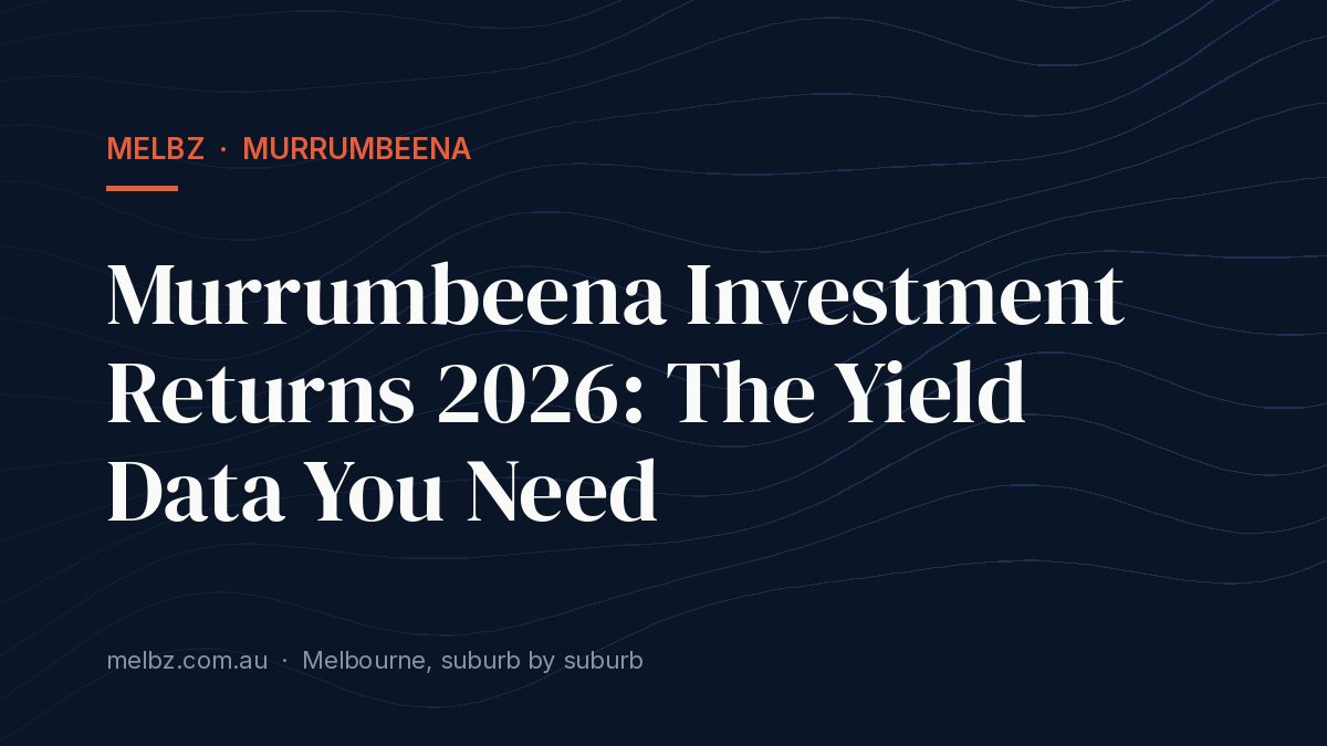 Title card: Murrumbeena Investment Returns 2026: The Yield Data You Need