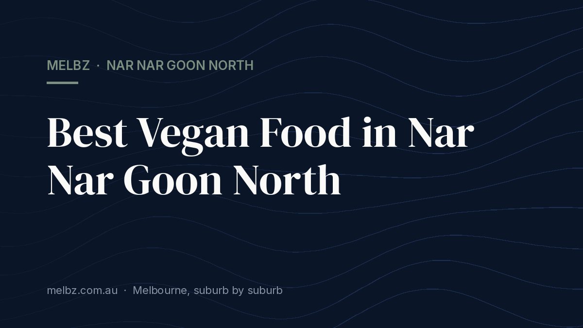 Title card: Best Vegan Food in Nar Nar Goon North