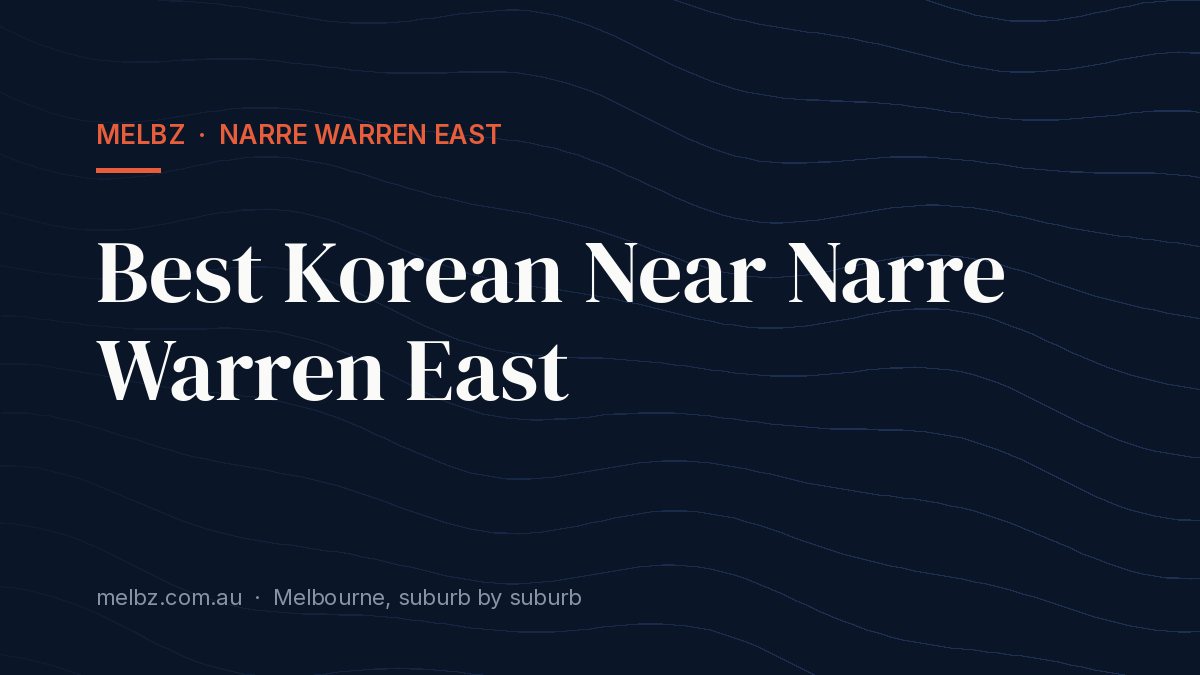 Title card: Best Korean Near Narre Warren East