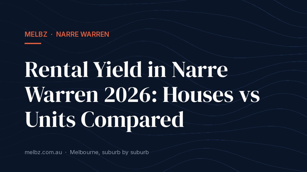 Title card: Rental Yield in Narre Warren 2026: Houses vs Units Compared