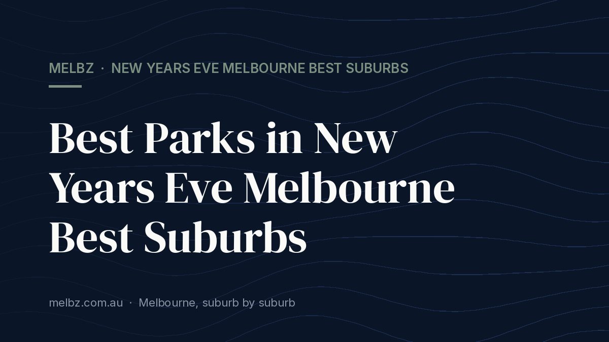 Title card: Best Parks in New Years Eve Melbourne Best Suburbs