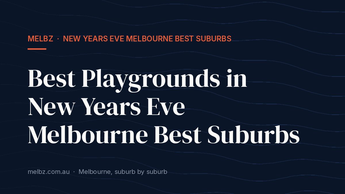 Title card: Best Playgrounds in New Years Eve Melbourne Best Suburbs