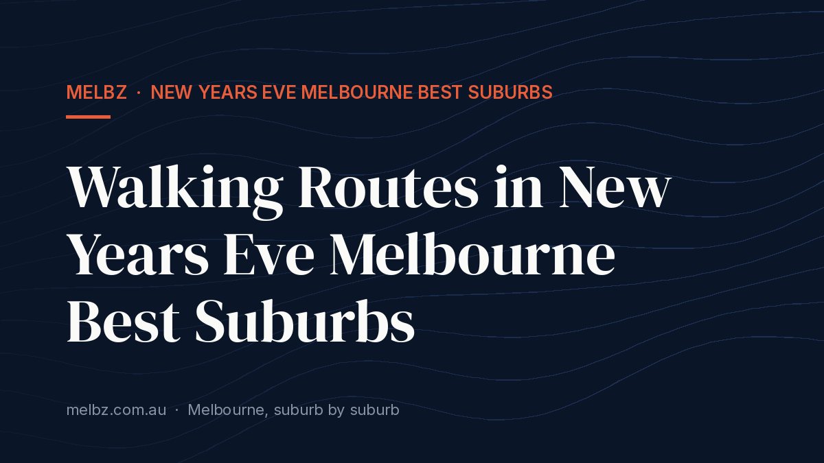 Title card: Walking Routes in New Years Eve Melbourne Best Suburbs