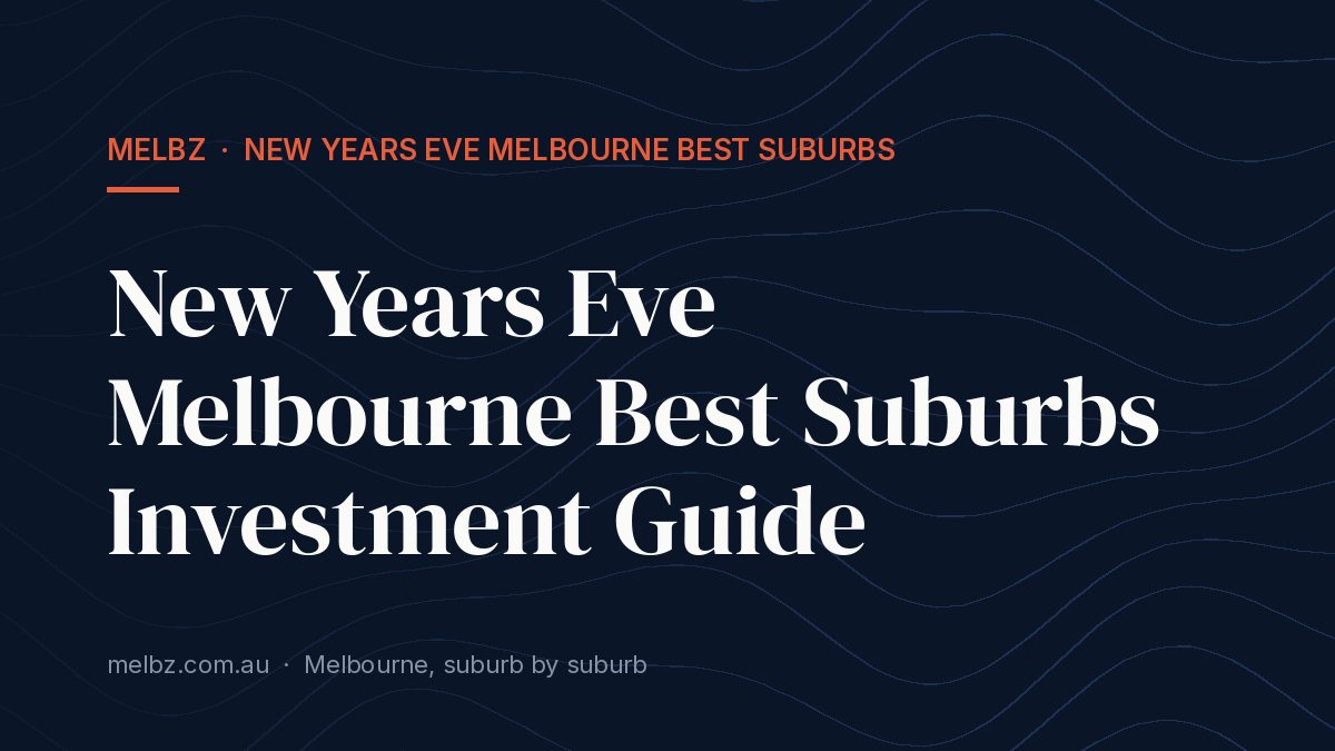 Title card: New Years Eve Melbourne Best Suburbs Investment Guide