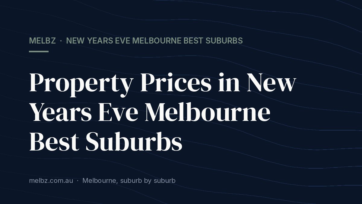 Title card: Property Prices in New Years Eve Melbourne Best Suburbs