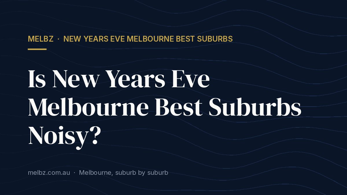 Title card: Is New Years Eve Melbourne Best Suburbs Noisy?