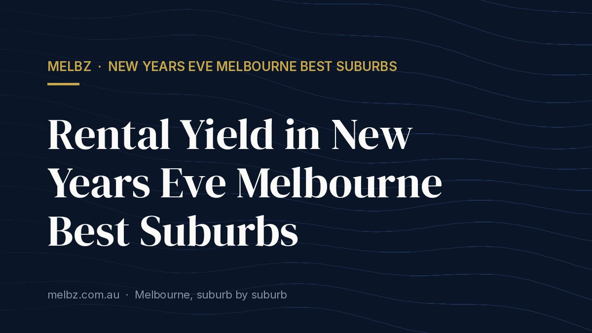 Title card: Rental Yield in New Years Eve Melbourne Best Suburbs