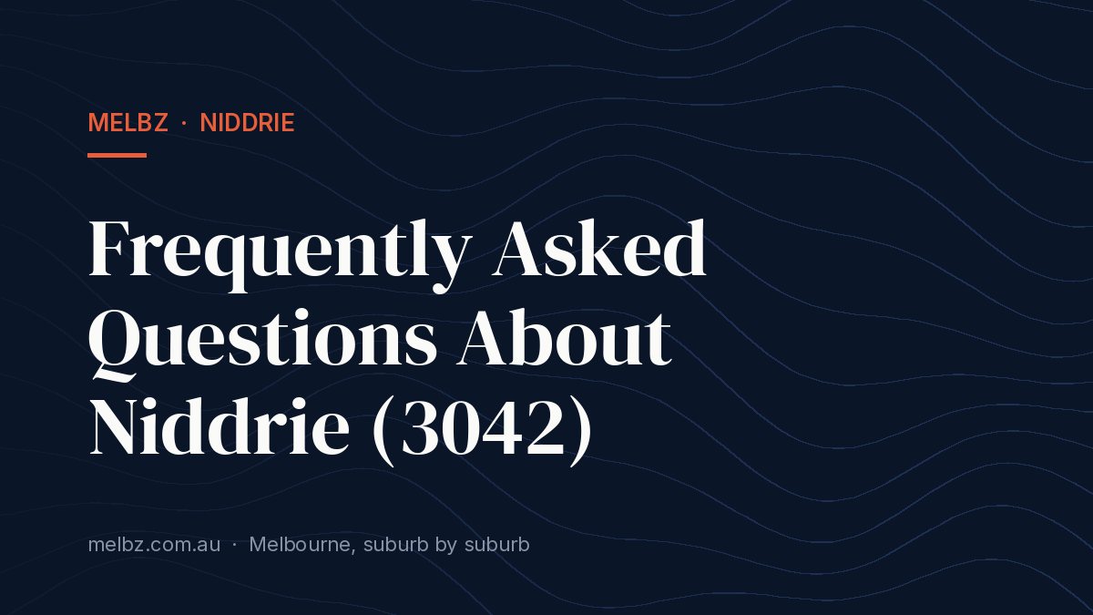 Title card: Frequently Asked Questions About Niddrie (3042)