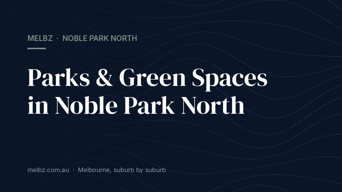 Title card: Parks & Green Spaces in Noble Park North