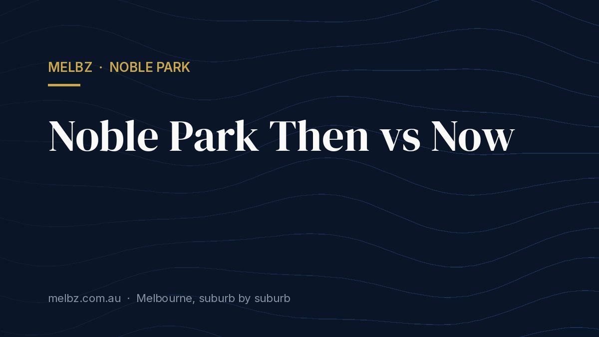 Title card: Noble Park Then vs Now