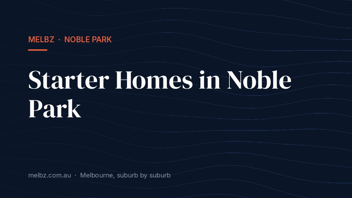 Title card: Starter Homes in Noble Park