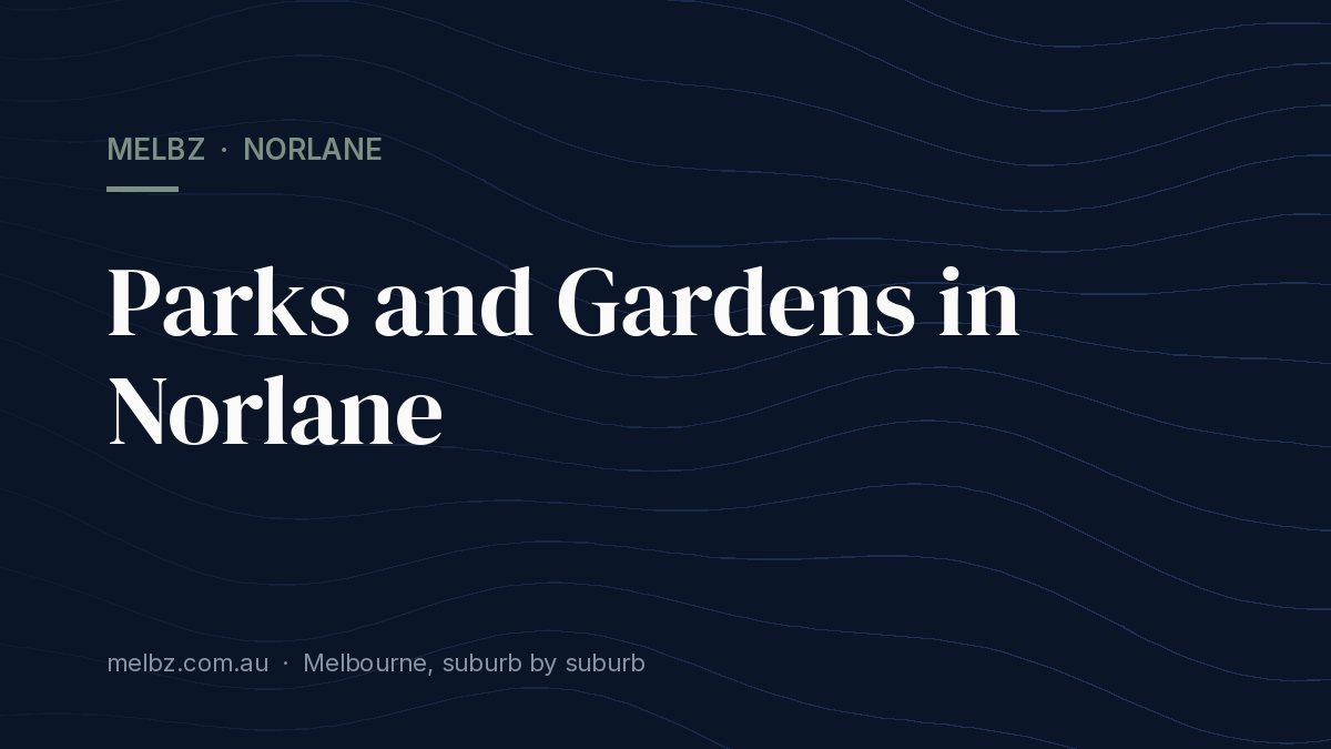 Title card: Parks and Gardens in Norlane