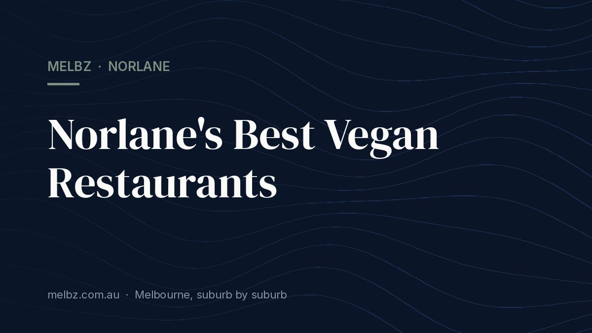 Title card: Norlane's Best Vegan Restaurants