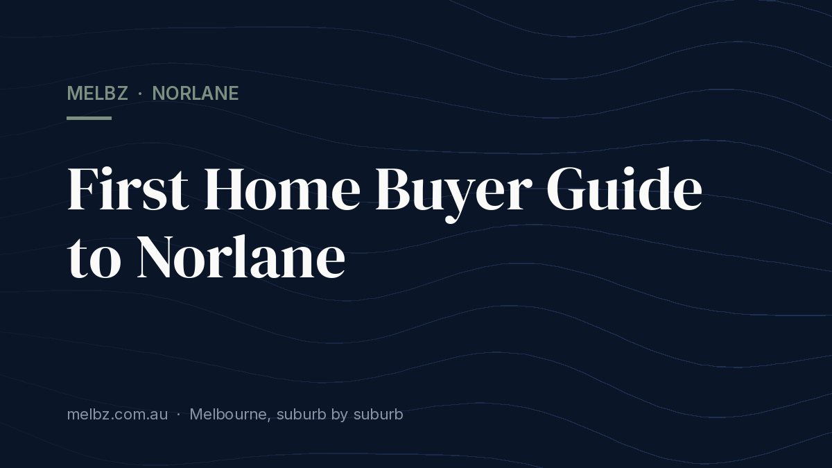 Title card: First Home Buyer Guide to Norlane