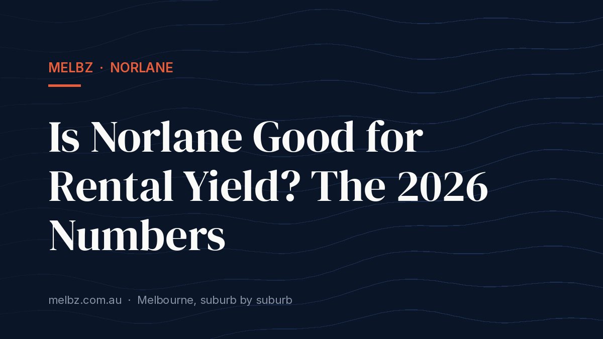 Title card: Is Norlane Good for Rental Yield? The 2026 Numbers