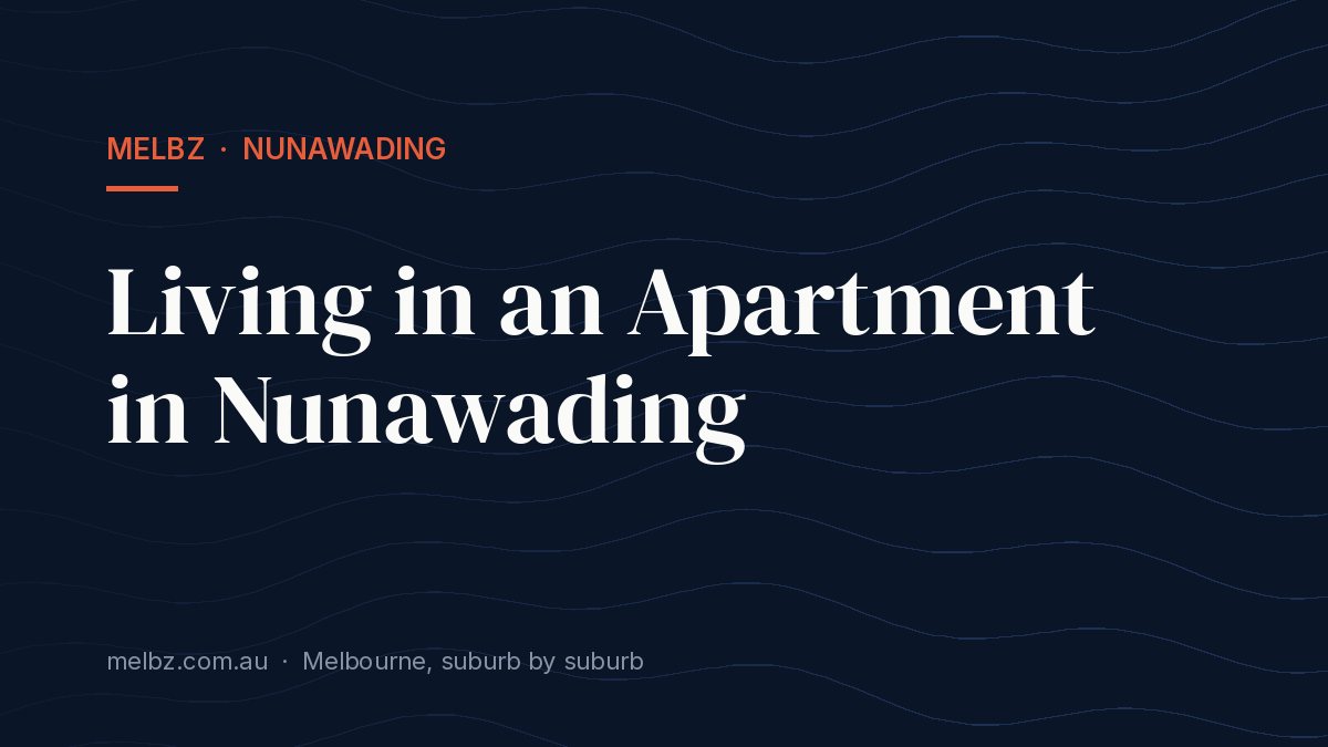 Title card: Living in an Apartment in Nunawading