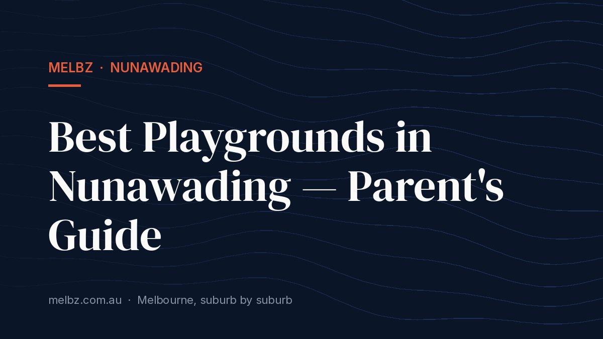Title card: Best Playgrounds in Nunawading — Parent's Guide