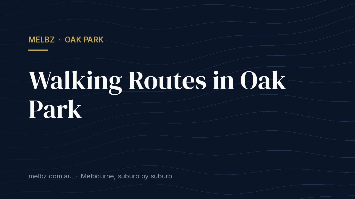 Title card: Walking Routes in Oak Park